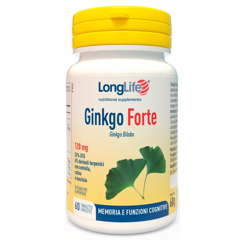 Phoenix - Longlife Longlife Ginkgo Forte 60 Tavolette - Integratori per concentrazione e memoria - 944290473 - Longlife - € 1...