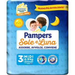 Fater Pampers Sole Luna Mididi 20 Pezzi - Pannolini - 985035043 - Fater - € 5,76