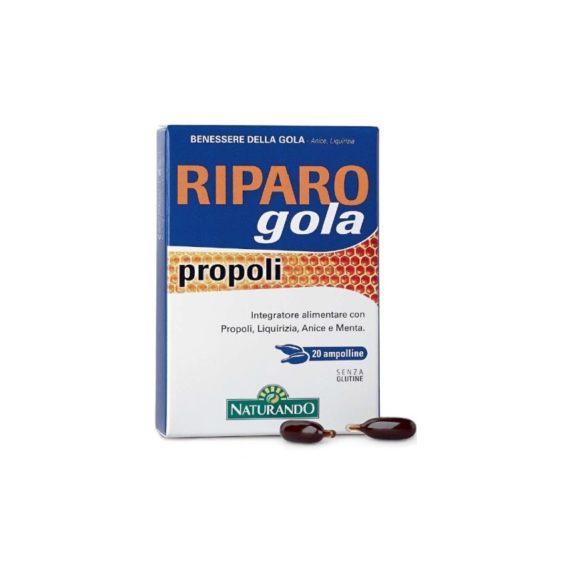 Naturando Riparo Gola Propoli 20 Ampolle Bevibili - Prodotti fitoterapici per raffreddore, tosse e mal di gola - 900394331 - ...