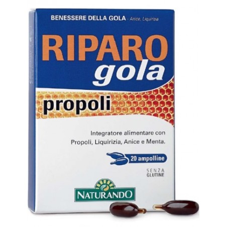Naturando Riparo Gola Propoli 20 Ampolle Bevibili - Prodotti fitoterapici per raffreddore, tosse e mal di gola - 900394331 - ...