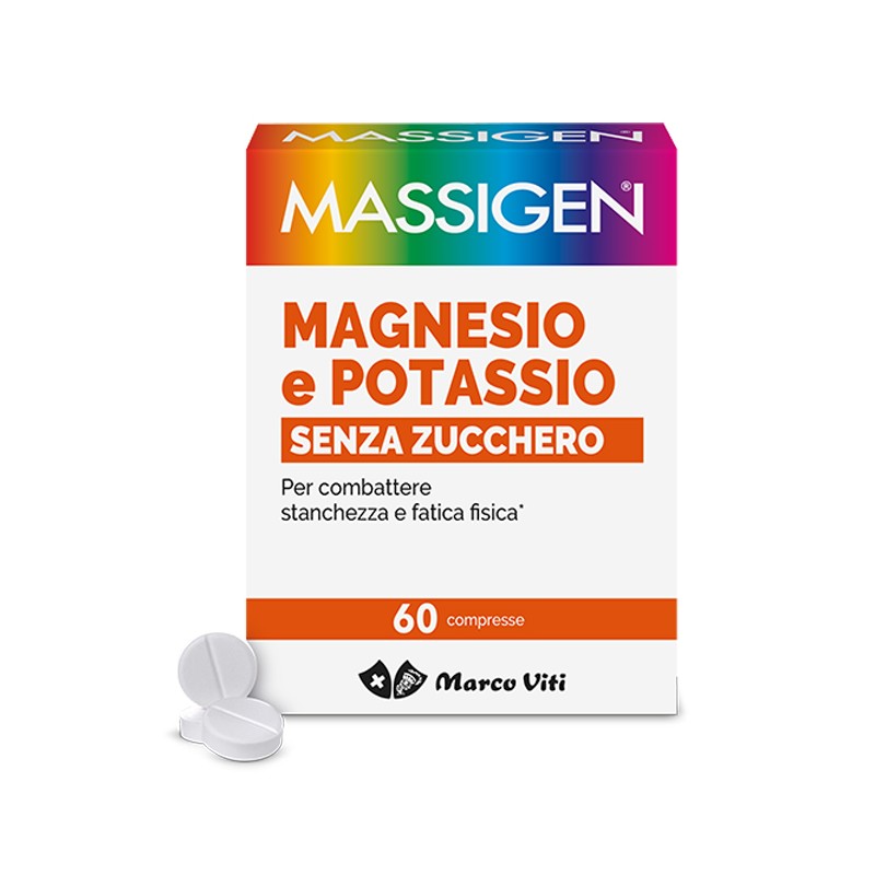 Marco Viti Massigen Magnesio Potassio Senza Zuccheri 60 Compresse - Carenza di ferro - 944292527 - Massigen - € 6,84
