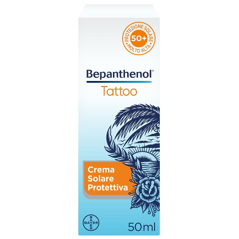 Bayer Bepanthenol Tattoo Crema Solare Protettiva Spf50+ 50 Ml - Solari corpo - 983773603 - Bepanthenol - € 13,47