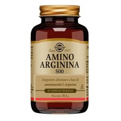 Solgar Amino Arginina 500 Integratore 50 Capsule Vegetali - Integratori a base di proteine e aminoacidi - 943315337 - Solgar ...