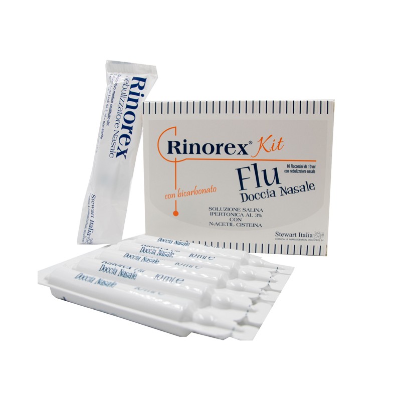Stewart Italia Rinorex Flu Doccia Kit - Soluzioni Ipertoniche - 981431721 - Stewart Italia - € 13,76