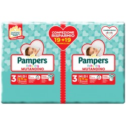 Fater Pampers Baby Dry Pannolino A Mutandina Duo Dwct Midi 38 Pezzi - Pannolini - 978262057 - Fater - € 10,67