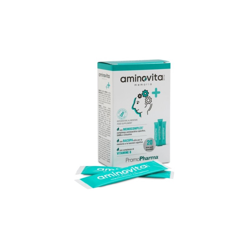 Promopharma Aminovita Plus Memoria 20 Stick Pack X 2 G - Integratori per concentrazione e memoria - 978508392 - Promopharma -...
