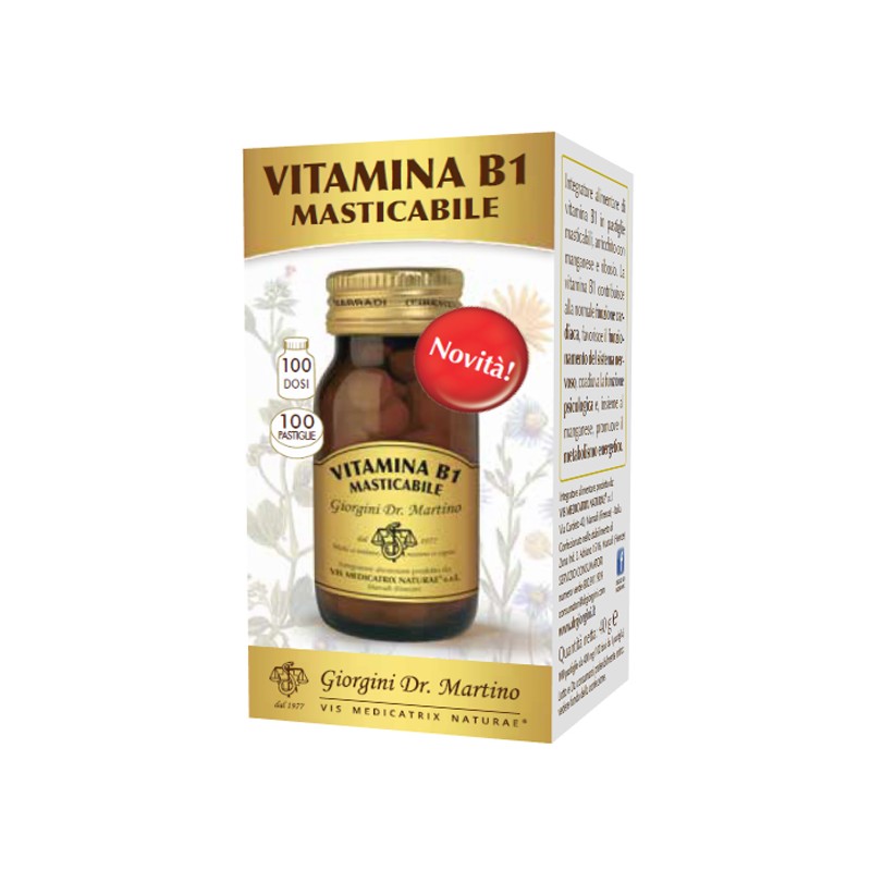 Dr. Giorgini Ser-vis Vitamina B1 Masticabile 100 Pastiglie - Carenza di ferro - 980776951 - Dr. Giorgini - € 15,03