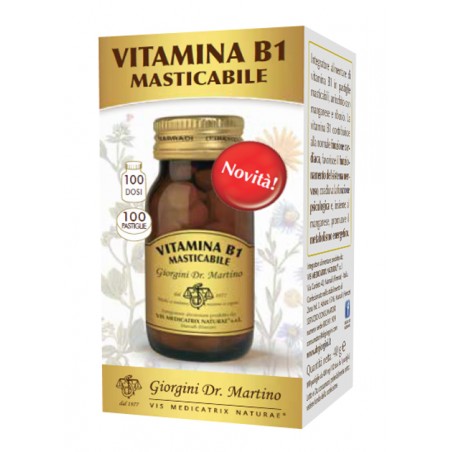 Dr. Giorgini Ser-vis Vitamina B1 Masticabile 100 Pastiglie - Carenza di ferro - 980776951 - Dr. Giorgini - € 15,03
