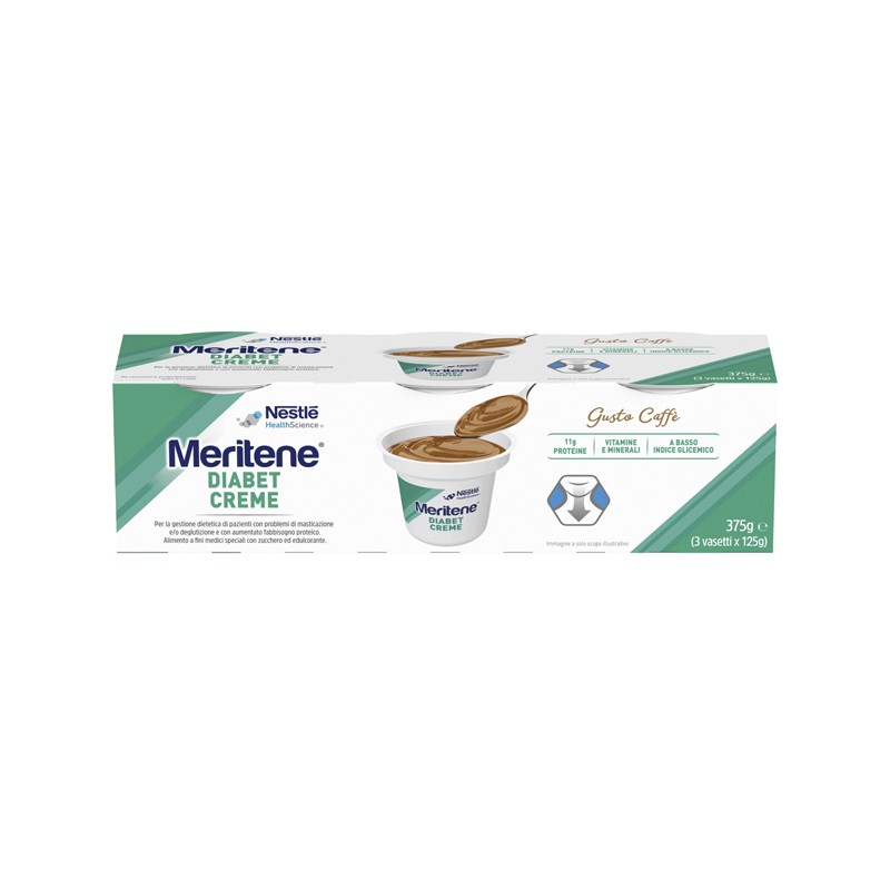 Nestle' It. Meritene Diabet Creme Caffe' 3 X 125 G - Rimedi vari - 980912683 - Nestle' It. - € 23,47