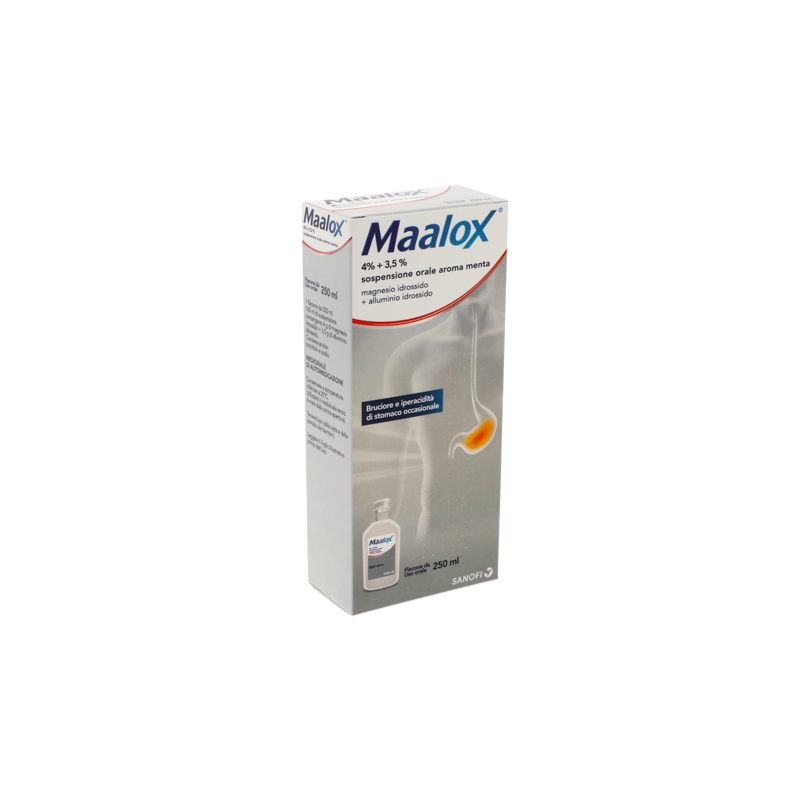 Medifarm Maalox 4% + 3,5% Sospensione Orale Aroma Menta - Farmaci per bruciore e acidità di stomaco - 041417041 - Maalox - € ...