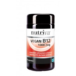 Nutriva Vegan B12 Sistema Nervoso e Difese Immunitarie 60 Compresse - Vitamine e sali minerali - 974887743 - Nutriva - € 18,75