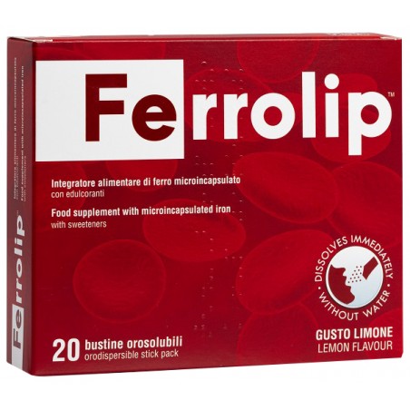 U. G. A. Nutraceuticals Ferrolip 20 Bustine Orosolubili Gusto Limone - Carenza di ferro - 973204593 - U. G. A. Nutraceuticals...