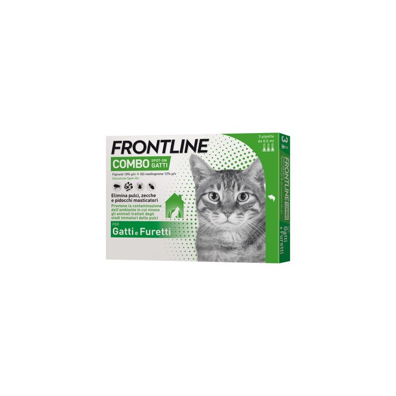 Frontline Combo Spot-On 50 mg + 60 mg Gatti e Furetti 6 Pipette - Prodotti per gatti - 103647020 - Frontline - € 38,95