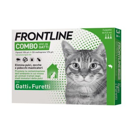 Frontline Combo Spot-On 50 mg + 60 mg Gatti e Furetti 6 Pipette - Prodotti per gatti - 103647020 - Frontline - € 38,95