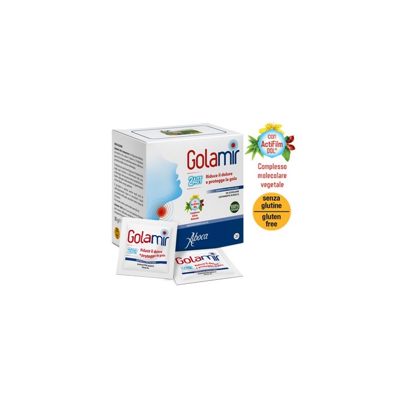 Aboca Golamir 2Act Mal di Gola 20 Compresse Orosolubili Aboca - 1