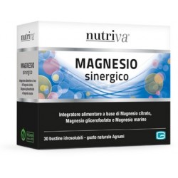 Nutriva Magnesio Sinergico Integratore Per L'Affaticamento 30 Bustine - Vitamine e sali minerali - 975189073 - Nutriva - € 13,50