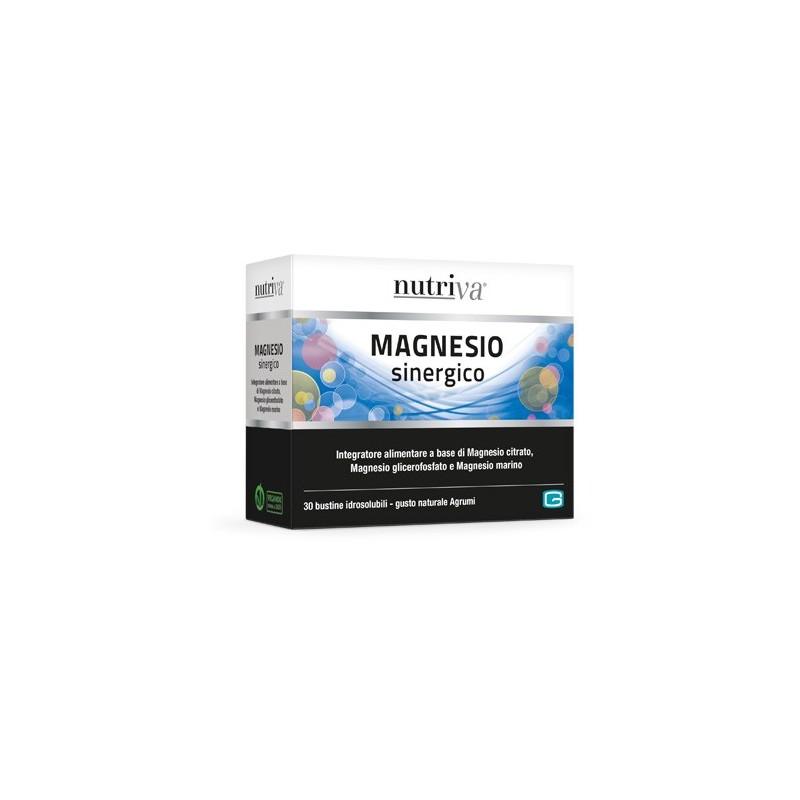Nutriva Magnesio Sinergico Integratore Per L'Affaticamento 30 Bustine - Vitamine e sali minerali - 975189073 - Nutriva - € 16,50