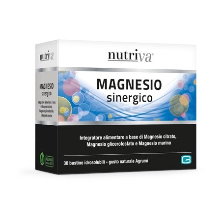 Nutriva Magnesio Sinergico Integratore Per L'Affaticamento 30 Bustine - Vitamine e sali minerali - 975189073 - Nutriva - € 16,50