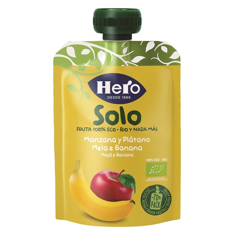 Fater Hero Solo Frutta Frullata 100% Bio Mela/banana 100 G - Alimentazione e integratori - 979945363 - Fater - € 1,62