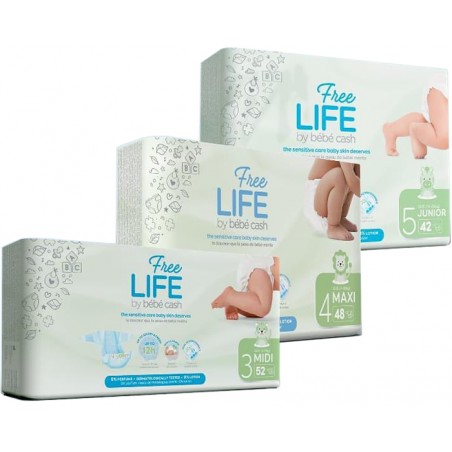 Ontex Freelife By Bebecash Junior Taglia 5 11-25 Kg Girovita 41-62 Cm 42 Pezzi Ontex - 1 Ontex Freelife By Bebecash Junior Taglia 5 11-25 Kg Girovita 41-62 Cm 42 Pezzi Ontex - 1