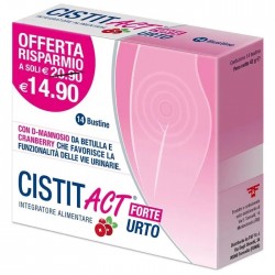 Act Cistit Act Forte Urto Favorisce le Funzionalità Urinarie 14 Bustine - Integratori per cistite - 983355405 - Linea Act - €...