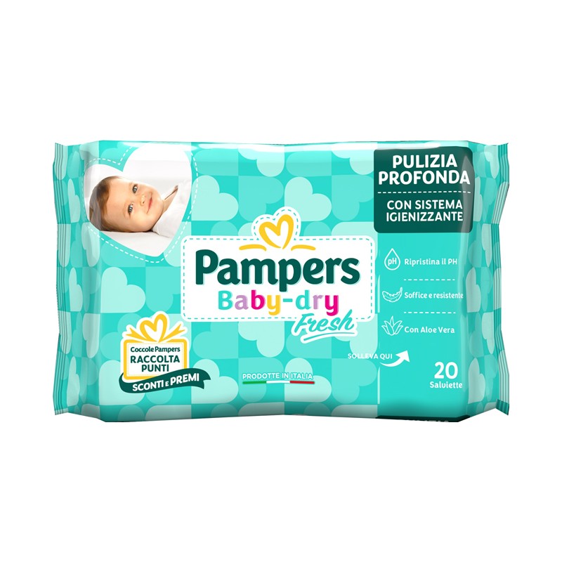 Fater Salviettine Umidificate Pampers Baby Fresh 30% + Consistente 20 Pezzi - Salviettine per bambini - 931846354 - Fater - €...