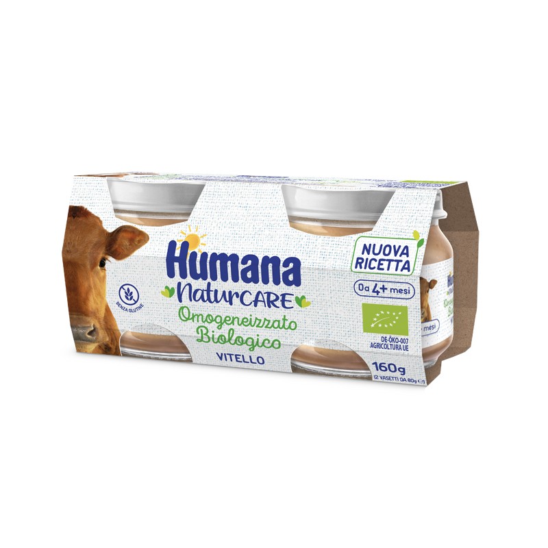 Humana Italia Humana Omogeneizzato Vitello Biologico 2 Pezzi 80 G - Omogeneizzati e liofilizzati - 947239909 - Humana - € 3,48