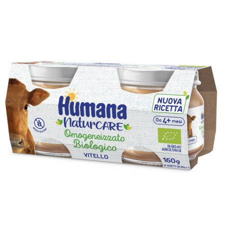 Humana Italia Humana Omogeneizzato Vitello Biologico 2 Pezzi 80 G - Omogeneizzati e liofilizzati - 947239909 - Humana - € 3,46