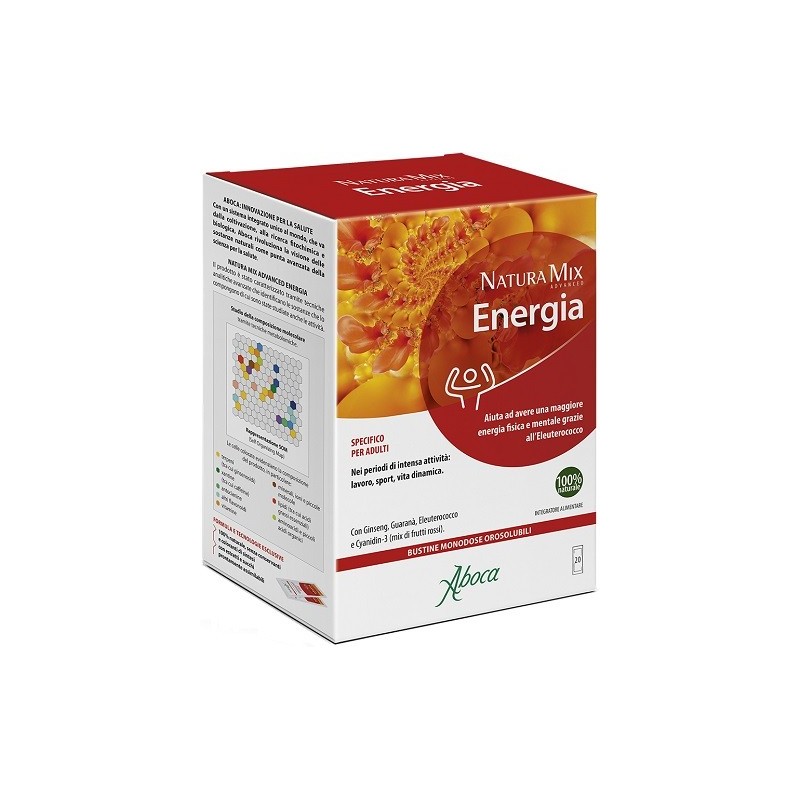Natura Mix Advanced Energia Fisica e Mentale 20 Bustine - Integratori per concentrazione e memoria - 975961739 - Natura Mix -...