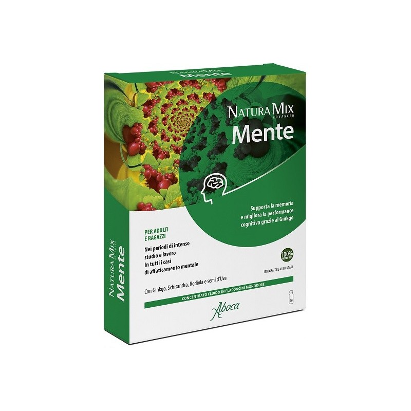 Natura Mix Advanced Mente 10 Flaconcini - Integratori per concentrazione e memoria - 975961741 - Natura Mix - € 23,50