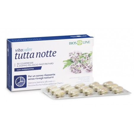 Bios Line Vitacalm Tutta Notte Con Melatonina 60 Compresse Bios Line - 1 Bios Line Vitacalm Tutta Notte Con Melatonina 60 Compresse Bios Line - 1