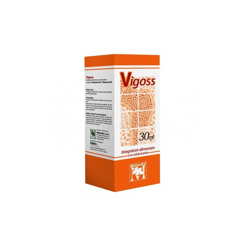 Vigoss Melandia Integratore Ossa Salute Vitamina D3 e K2 30 ml - Integratori per articolazioni ed ossa - 978594998 - Melandia...