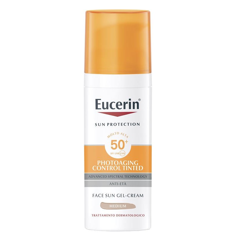 Beiersdorf Eucerin Sun Photoaging Control Tinted Gel Creme Spf50+ Medium 50 Ml - Solari corpo - 983198805 - Beiersdorf - € 15,44