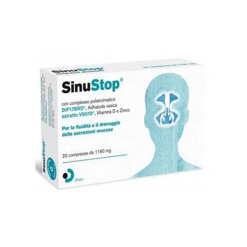 Sinustop Integratore Per Sinusite e Vie Respiratorie 20 Compresse - Integratori per apparato respiratorio - 975063874 - Difas...
