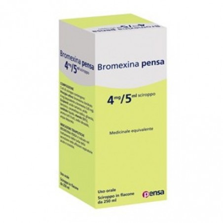 Bromexina Pensa 4 Mg/5 Ml Sciroppo Per Naso Chiuso 250 Ml - Farmaci per tosse secca e grassa - 039997010 - Pensa Pharma - € 3,38