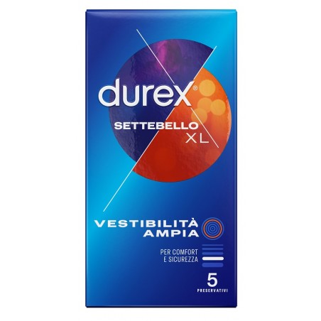 Reckitt Benckiser H. Profilattico Durex Settebello Extralarge 5 Pezzi - Profilattici e Contraccettivi - 985913995 - Reckitt B...