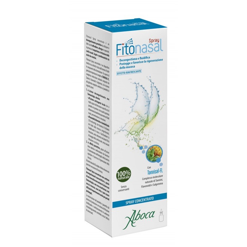 Aboca Fitonasal Spray Concentrato Decongestionante 30 Ml - Prodotti per la cura e igiene del naso - 977545591 - Aboca - € 11,58