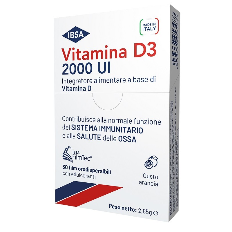 Ibsa Vitamina D3 2000 UI Difese Immunitarie Basse 30 Film Orodispersibili - Integratori di vitamina D - 985826243 - Ibsa - € ...