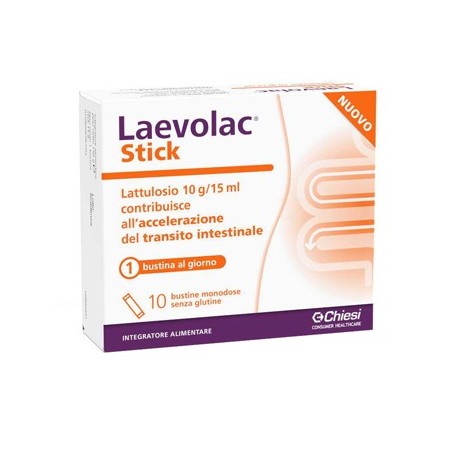 Chiesi Italia Laevolac Stick 10 Bustine - Integratori per regolarità intestinale e stitichezza - 978269532 - Laevolac - € 7,61