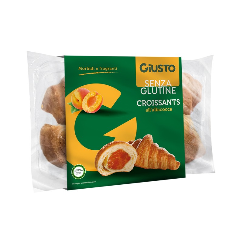 Farmafood Giusto Senza Glutine Croissant Albicocca 4 Pezzi Da 80 G - Rimedi vari - 984897191 - Farmafood - € 6,04