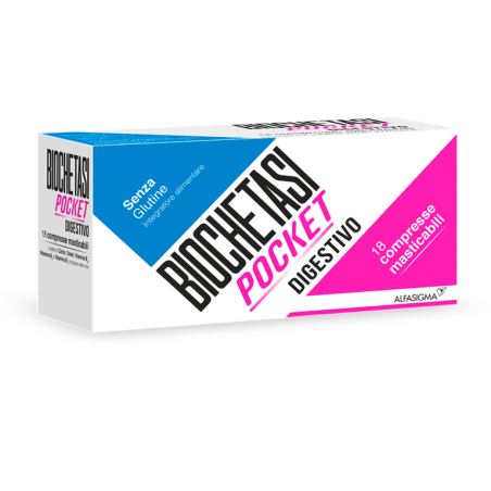 Biochetasi Pocket Digestivo 18 Compresse Masticabili - Integratori per apparato digerente - 974034439 - Biochetasi - € 6,30