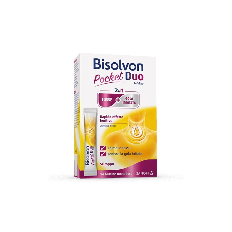 Bisolvon Duo Pocket Lenitivo Tosse + Gola Irritata 14 Bustine - Omeopatia - 942965738 - Bisolvon - € 13,90