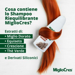 MiglioCres Shampoo Riequilibrante e Rivitalizzante 2x200 Ml - Shampoo anticaduta e rigeneranti - 970929675 - MiglioCres - € 7,69