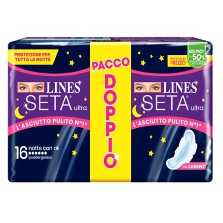 Fater Lines Seta Ultra Assorbenti Notte Vp Dwct 16 Pezzi - Assorbenti - 985649250 - Fater - € 4,92