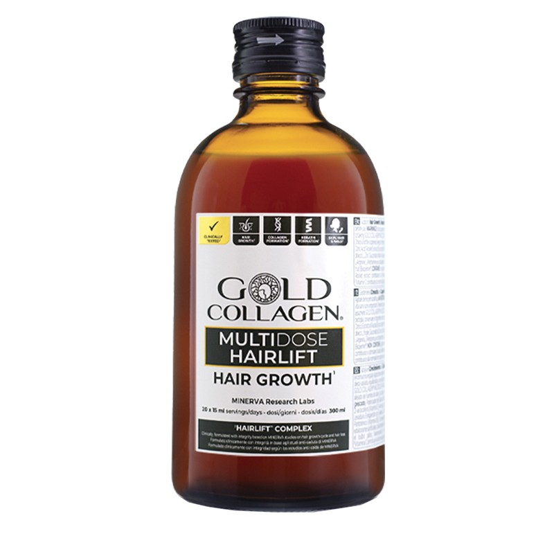 Minerva Research Labs Gold Collagen Hairlift 300 Ml - Integratori di Collagene - 981495841 - Gold Collagen - € 29,55