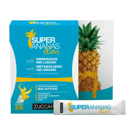 Zuccari Super Ananas Slim Integratore Per Il Peso Corporeo 25 Bustine - Integratori per dimagrire ed accelerare metabolismo -...