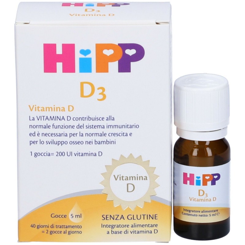 Hipp D3 Integratore di Vitamina D per Bambini 5 Ml - Integratori neonati e bambini - 984871588 - Hipp - € 13,89
