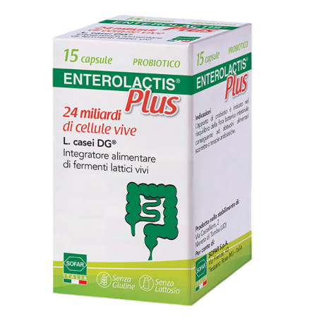 Enterolactis Plus 24 Miliardi Fermenti Lattici 15 Capsule - Integratori di fermenti lattici - 978242307 - Enterolactis - € 14,58