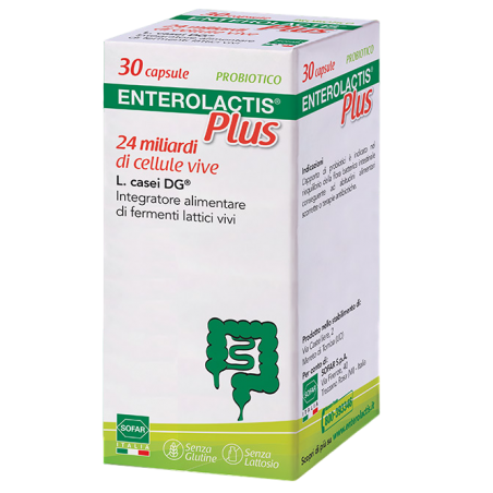 Enterolactis Plus Integratore Per Flora Enterica Alterata 30 Capsule - Integratori di fermenti lattici - 978242055 - Enterola...