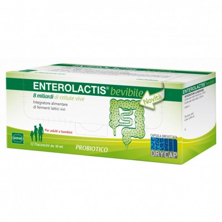 Enterolactis Fermenti Lattici per Benessere Intestinale 12 Flaconcini - Integratori di fermenti lattici - 925038996 - Enterol...